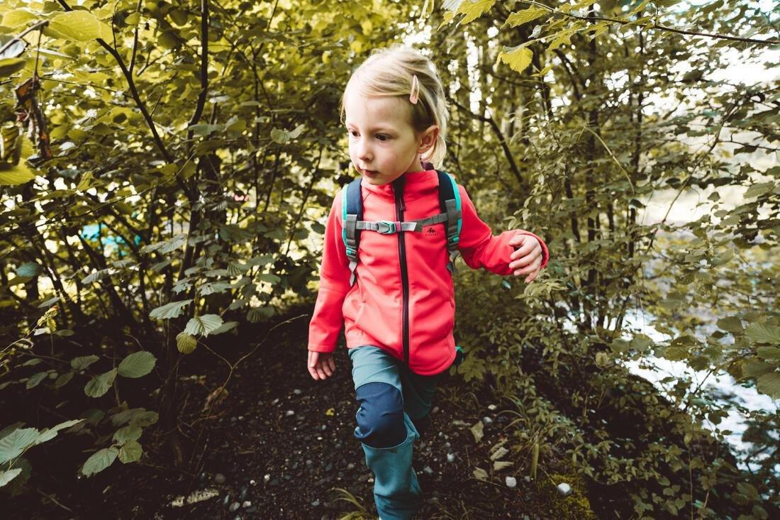 WATERMELON PINK Kids' Softshell Hiking Jacket MH550 2-6 Years, No Color, large image number 4