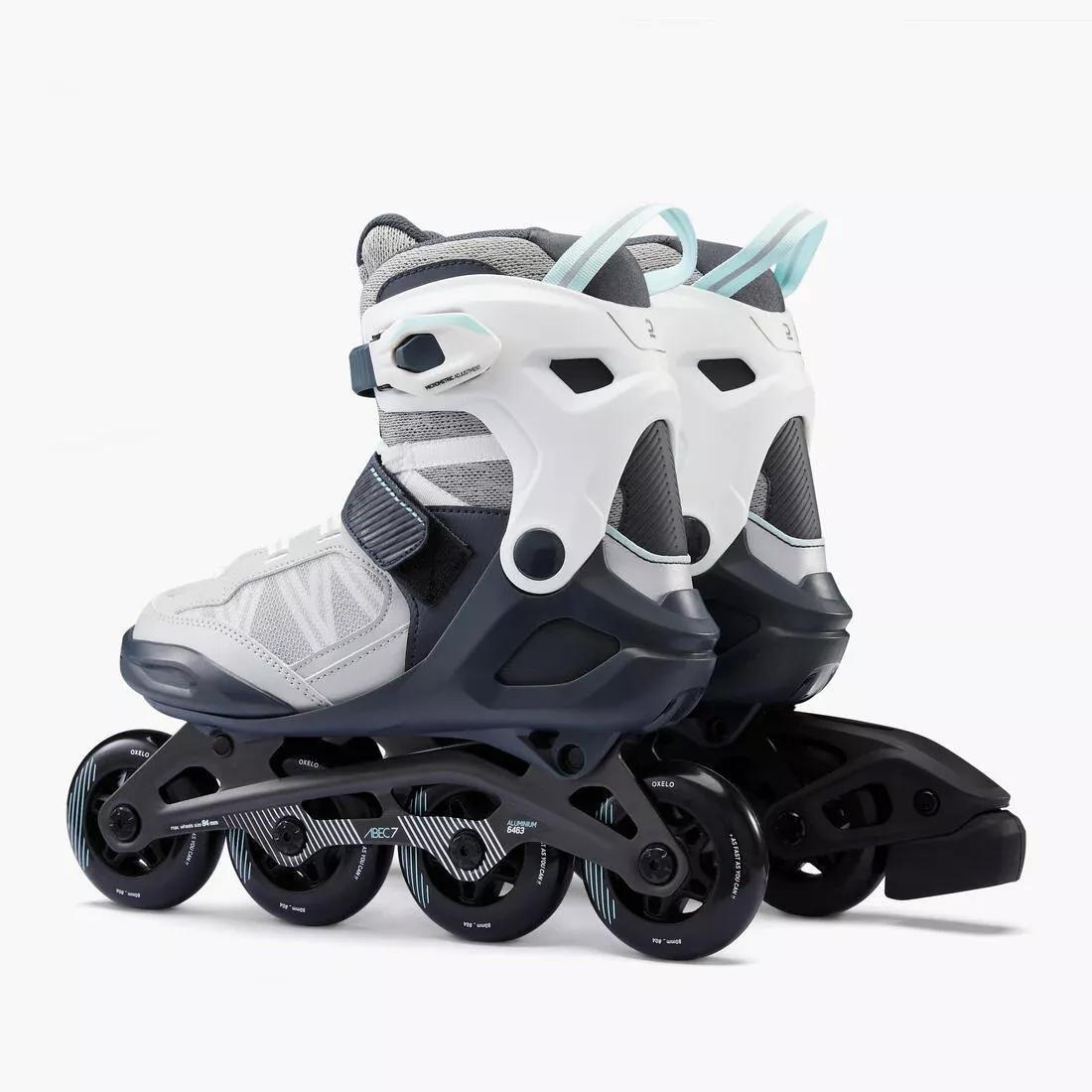 COMET GREY Adult Inline Fitness Skates FIT500 - Ice Grey, No Color, large image number 7