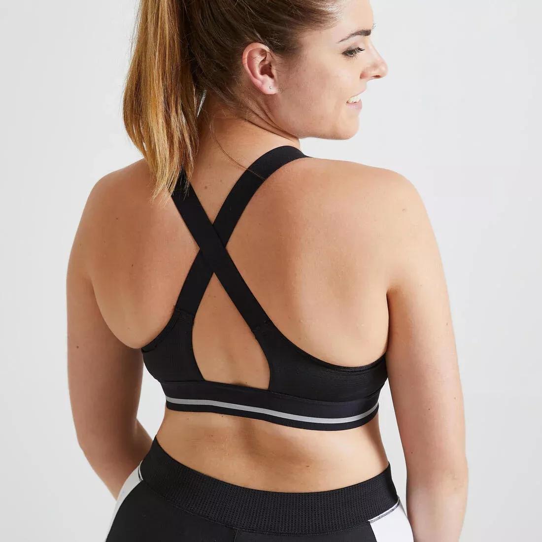 Support Fitness Bra 500, Black, , large image number 2