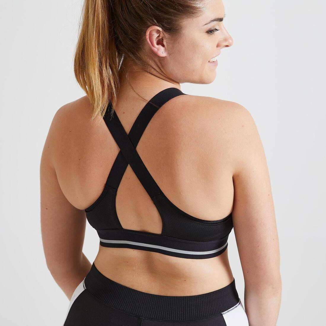 Support Fitness Bra 500, Black, , large image number 5