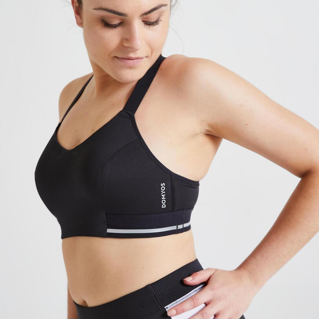 Support Fitness Bra 500, Black, , large image number 14
