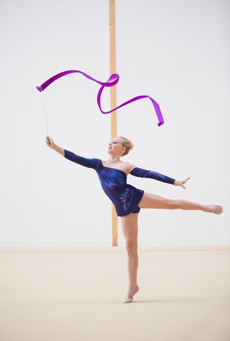 Rhythmic Gymnastics (RG) Ribbon, Customisable, Purple, No Color, large image number 5