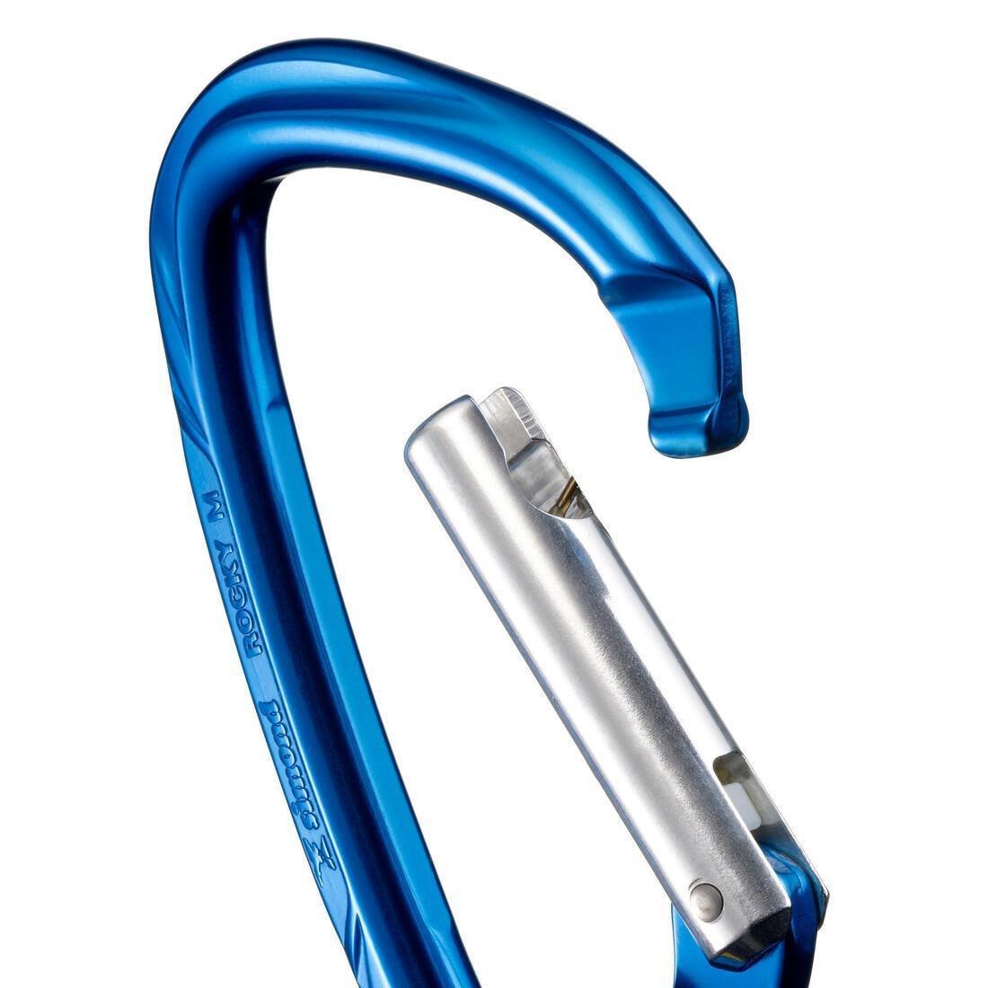 Non-Locking Carabiner - Rocky M Polished, Blue, No Color, large image number 6