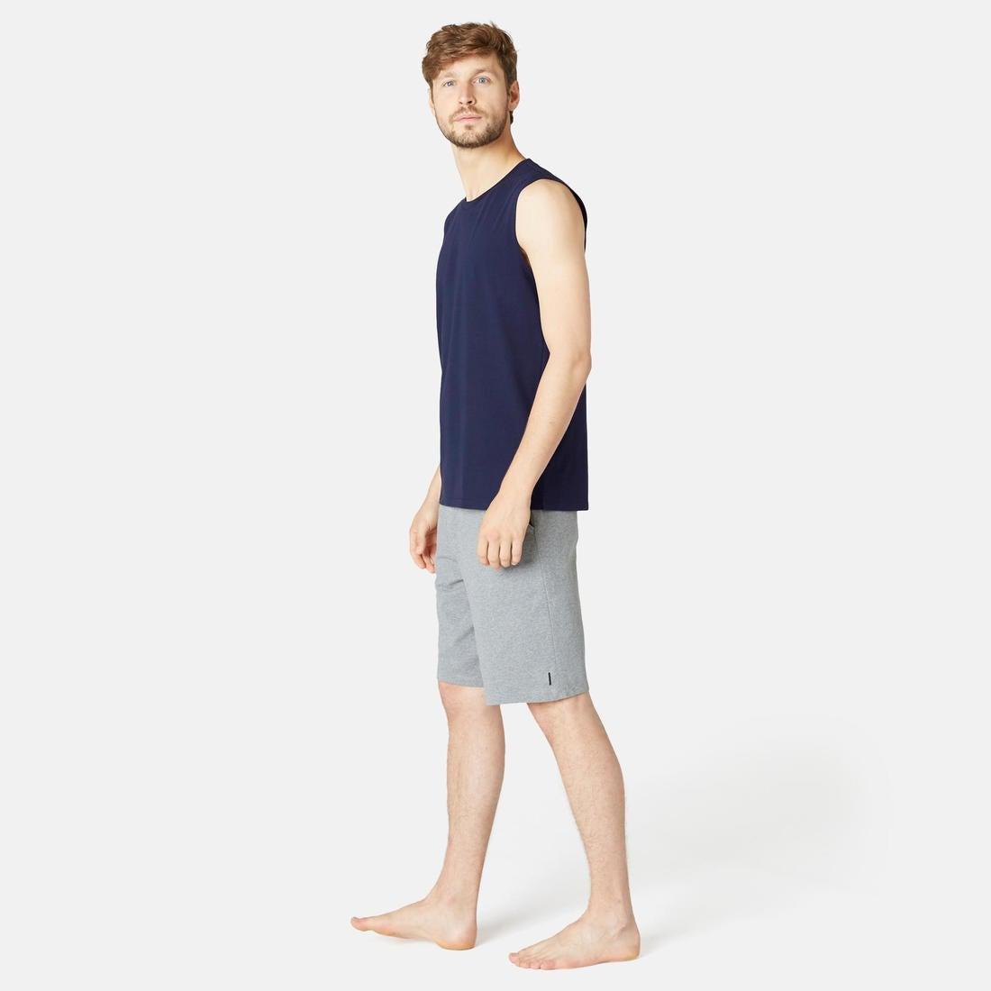 Stretchy Cotton Fitness Tank Top-Blue, No Color, large image number 9