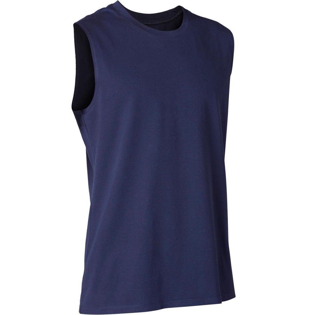 Stretchy Cotton Fitness Tank Top-Blue, No Color, large image number 14