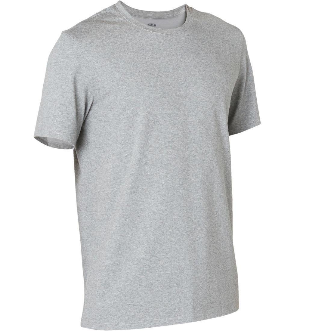 Stretch Cotton Fitness T-Shirt, Grey, , large image number 4
