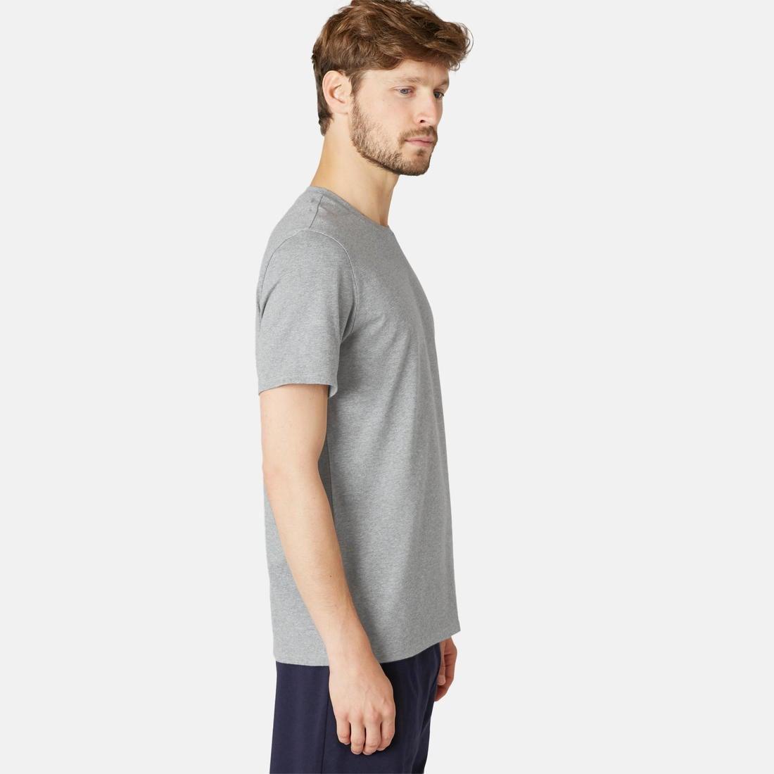 Stretch Cotton Fitness T-Shirt, Grey, , large image number 11
