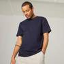 DOMYOS - Stretch Cotton Fitness T-Shirt, Blue