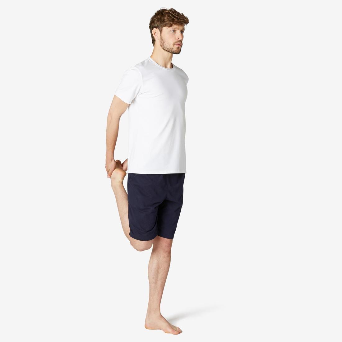 Stretch Cotton Fitness T-Shirt, Blue, , large image number 9