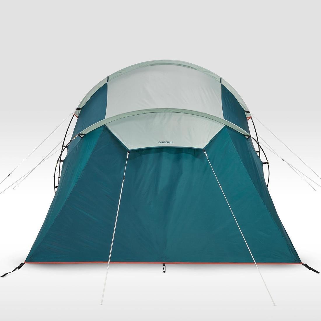 Camping Tent With Poles Arpenaz 4 People 2 Bedrooms, No Color, large image number 6