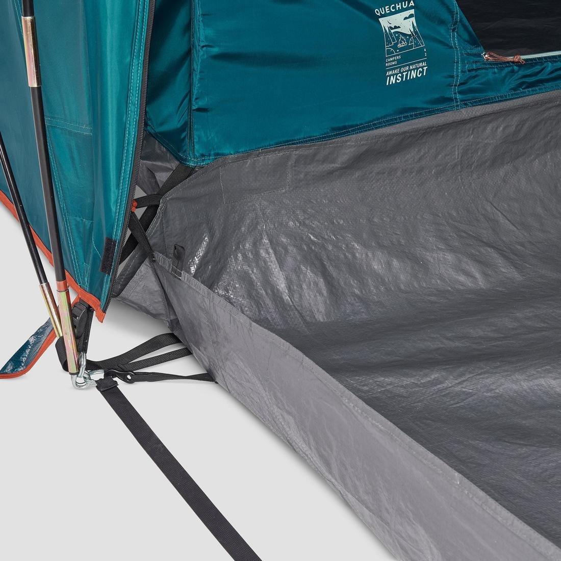 Camping Tent With Poles Arpenaz 4 People 2 Bedrooms, No Color, large image number 13