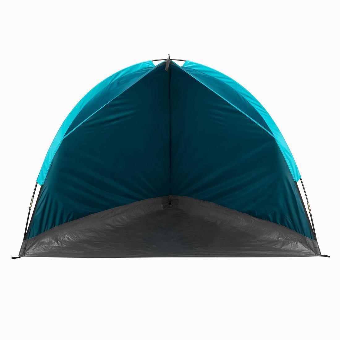 QUECHUA - Camping Shelter (With Tent Poles) Arpenaz 0 Compact - 1 Adult To 2 Children, Dark Petrol Blue