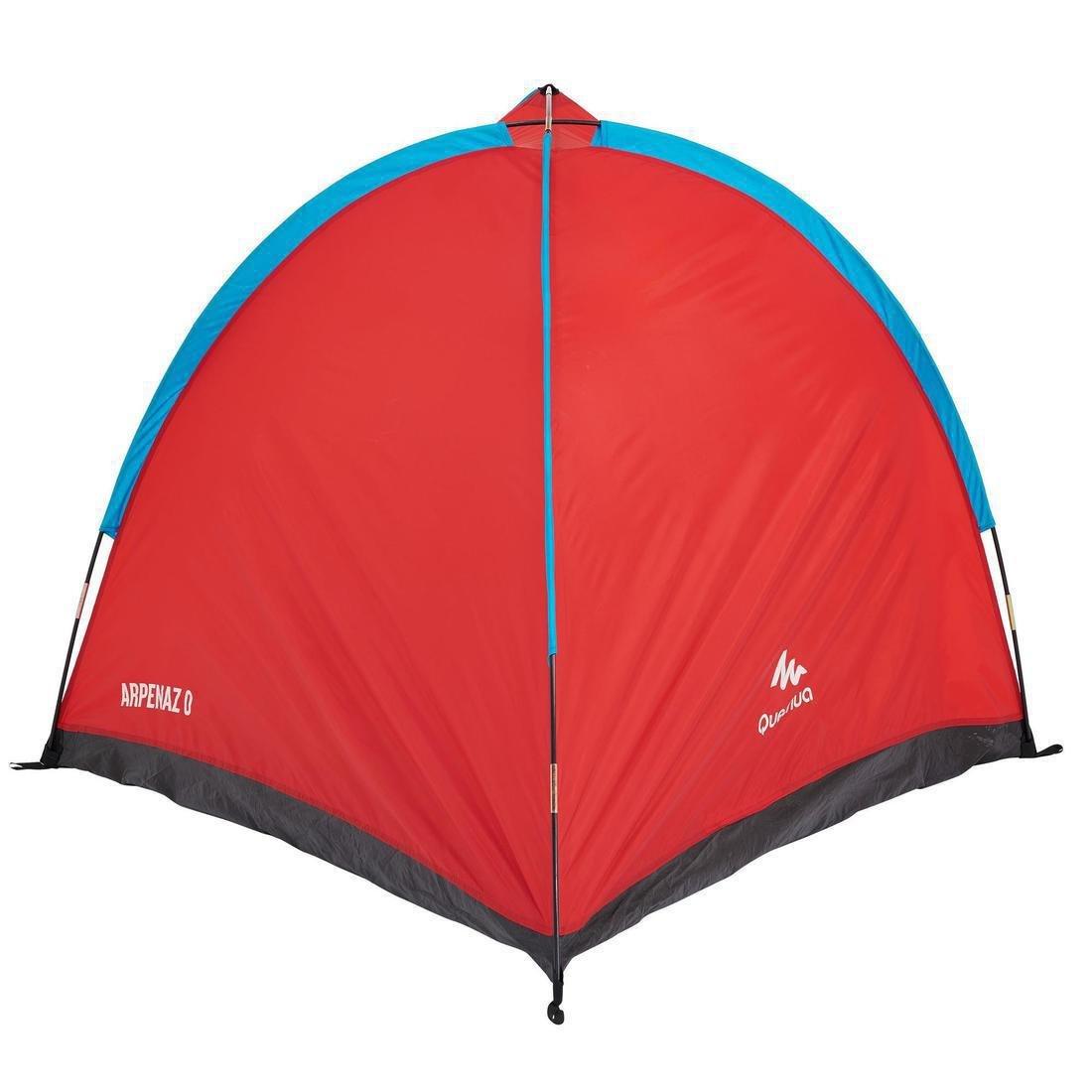 QUECHUA - Camping Shelter (With Tent Poles) Arpenaz 0 Compact - 1 Adult To 2 Children, Dark Petrol Blue