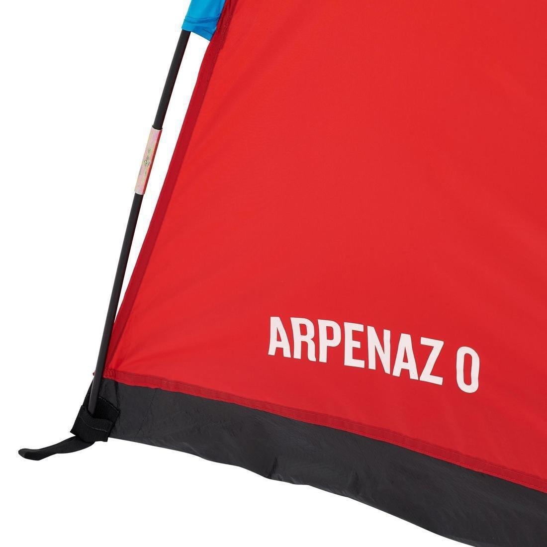 Camping Shelter (With Tent Poles) Arpenaz 0 Compact - 1 Adult To 2 Children, Dark Petrol Blue, No Color, large image number 14