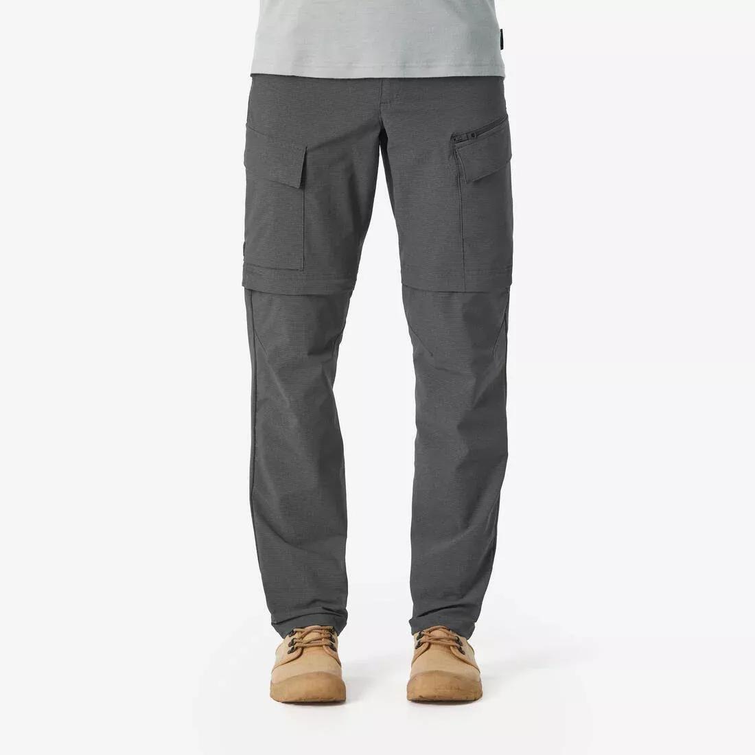 Men's Convertible Travel Trousers, Grey, No Color, medium