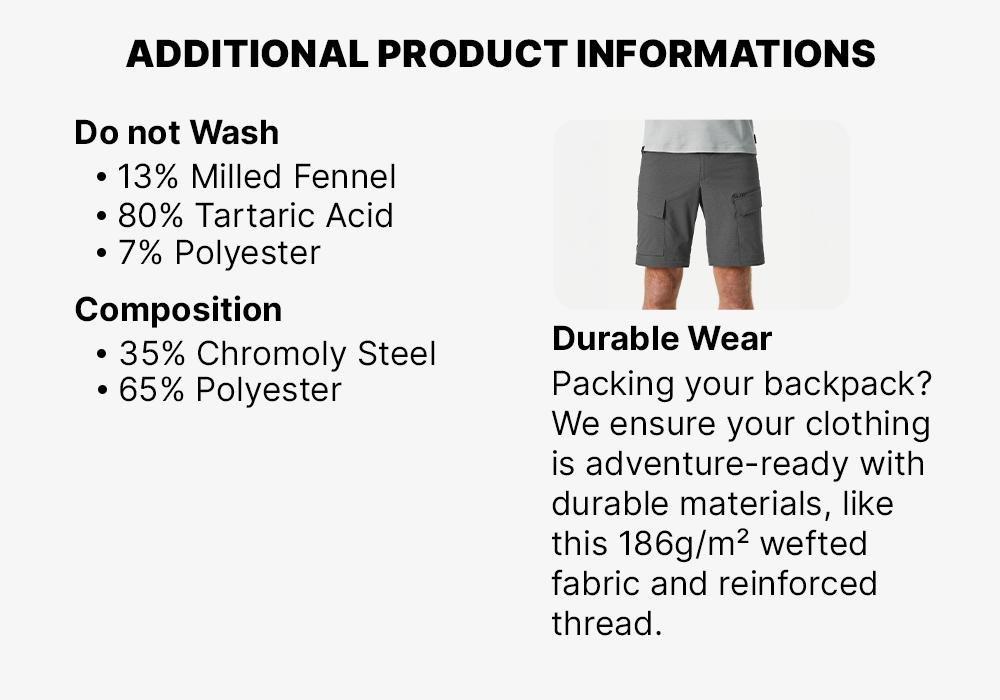 Men's Convertible Travel Trousers, Grey, , large image number 16