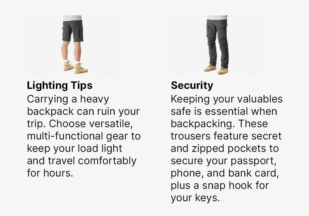 Men's Convertible Travel Trousers, Grey, , large image number 17