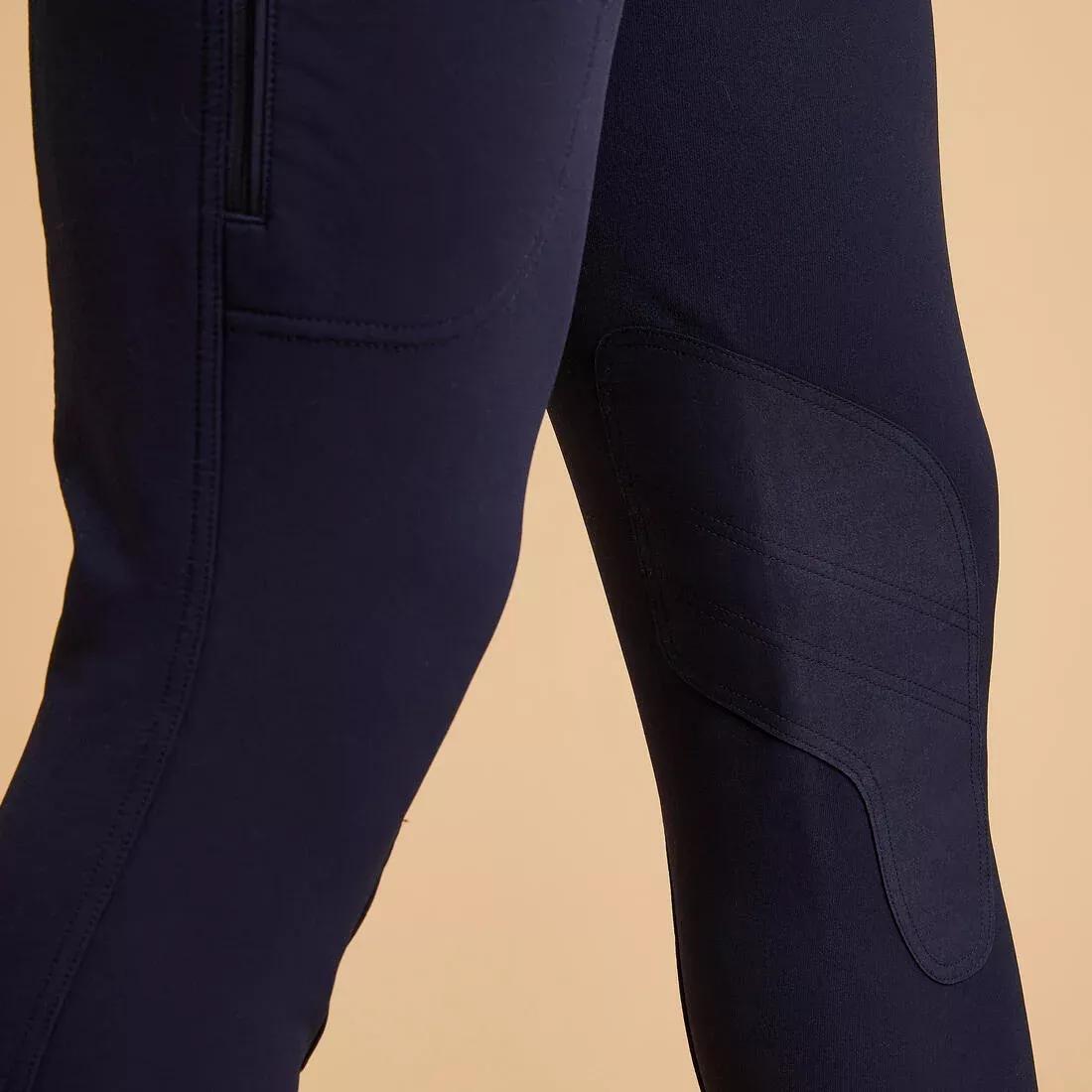 Men Horse Riding Jodhpurs - 500, Navy, No Color, large image number 4