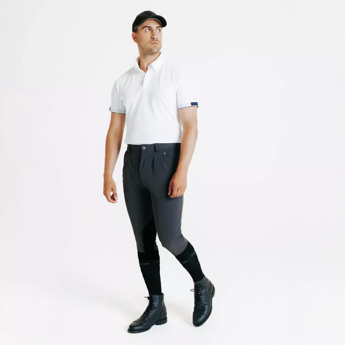Men Horse Riding Jodhpurs - 500, Grey, No Color, large image number 11