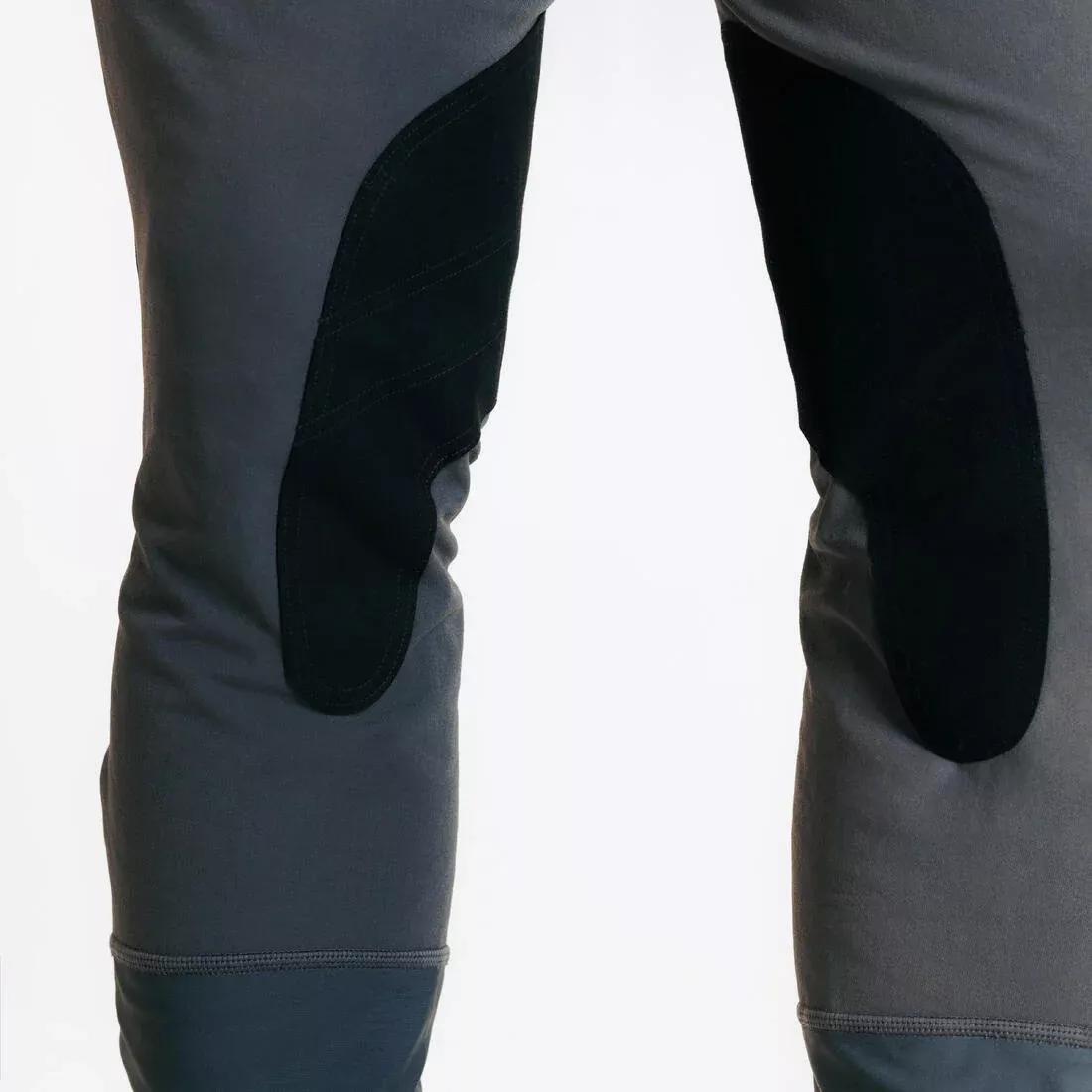 Men Horse Riding Jodhpurs - 500, Grey, No Color, large image number 12