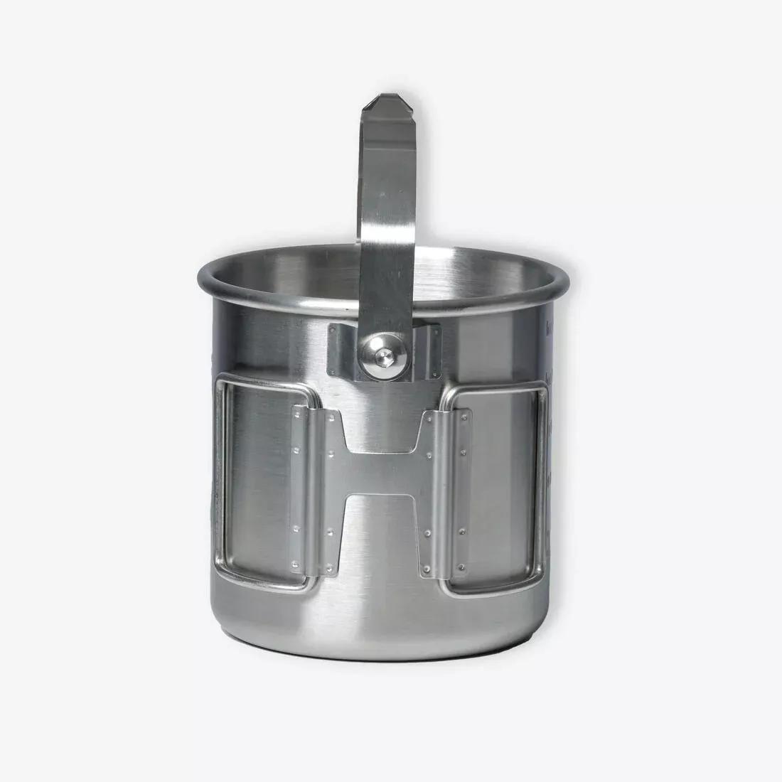 Mug 60 c L (0.6 L) Bushcraft Bivouac Stainless Steel, Grey, No Color, medium