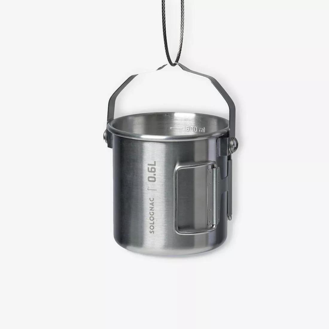 Mug 60 c L (0.6 L) Bushcraft Bivouac Stainless Steel, Grey, No Color, large image number 3