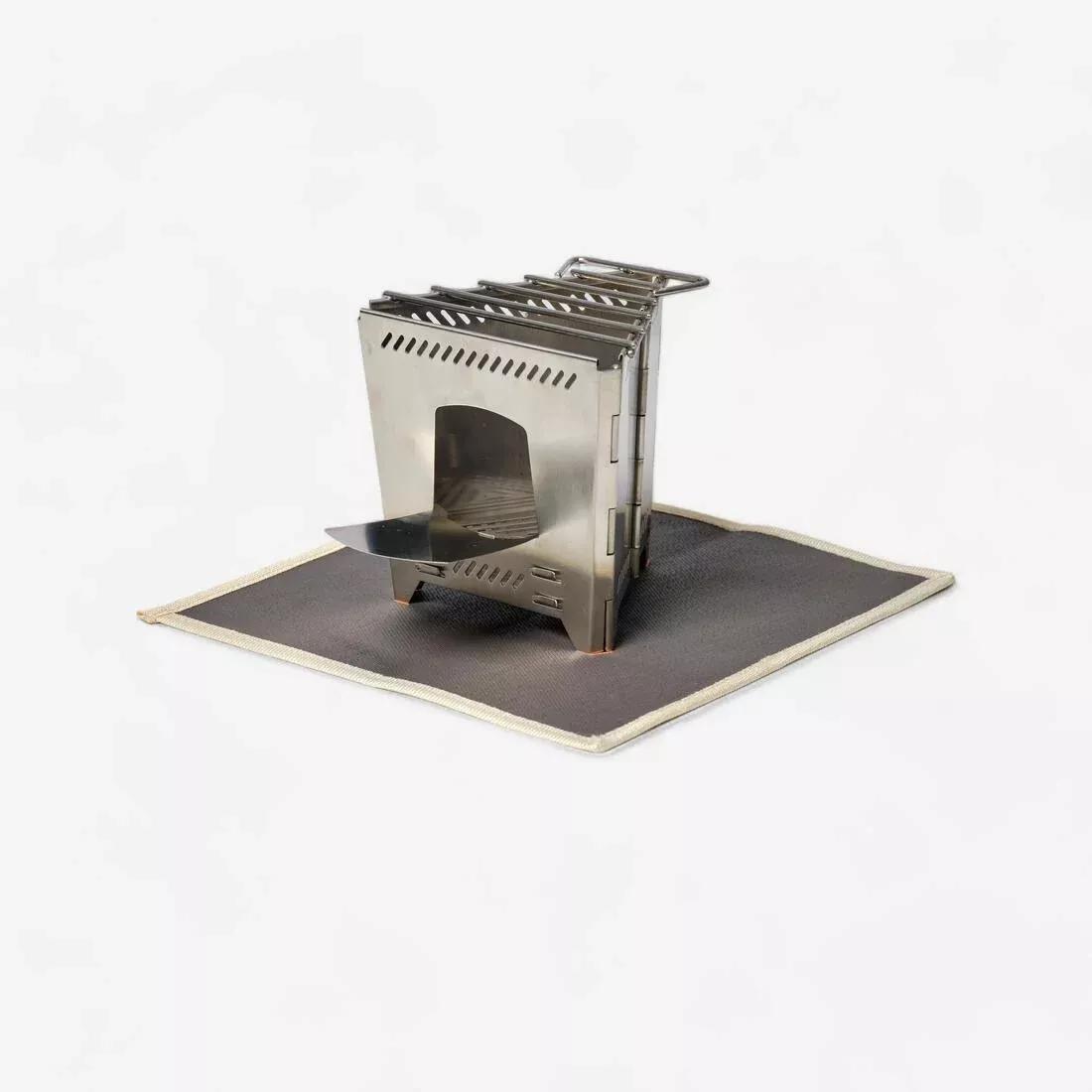 Stainless steel bivouac bushcraft wood-burning camping stove, Steel, No Color, medium