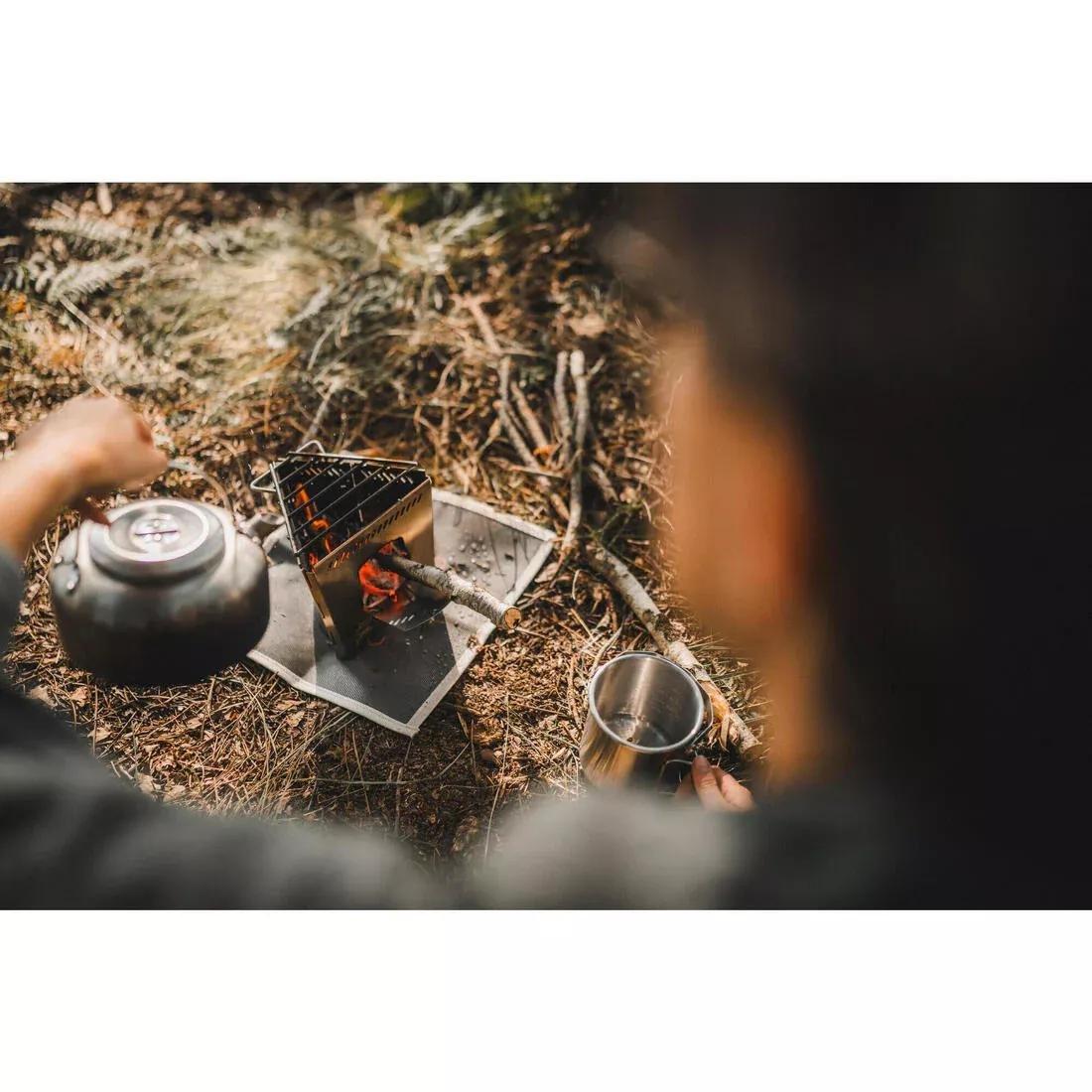Stainless steel bivouac bushcraft wood-burning camping stove, Steel, No Color, large image number 9