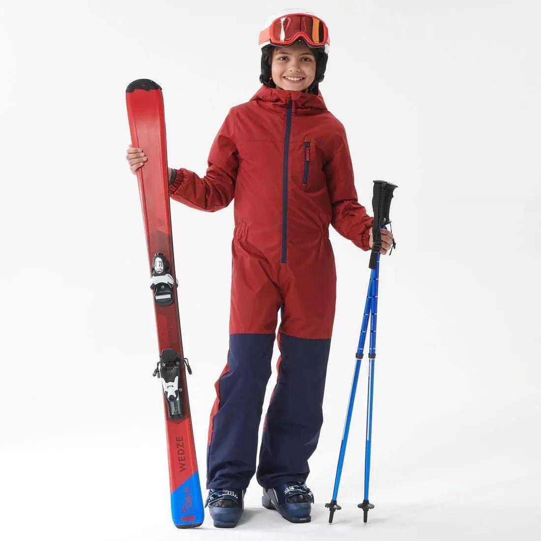 BORDEAUX Kids' Ski Suit - Maroon/Navy, 5401_000, large image number 3