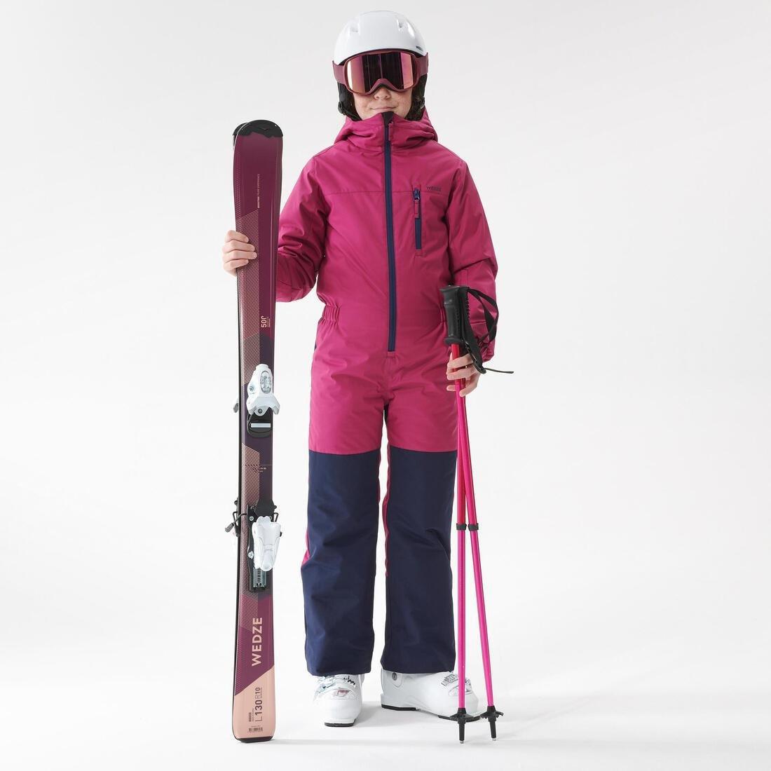 Kids Girls Warm And Waterproof Ski Suit - 100, Pink, , large image number 5
