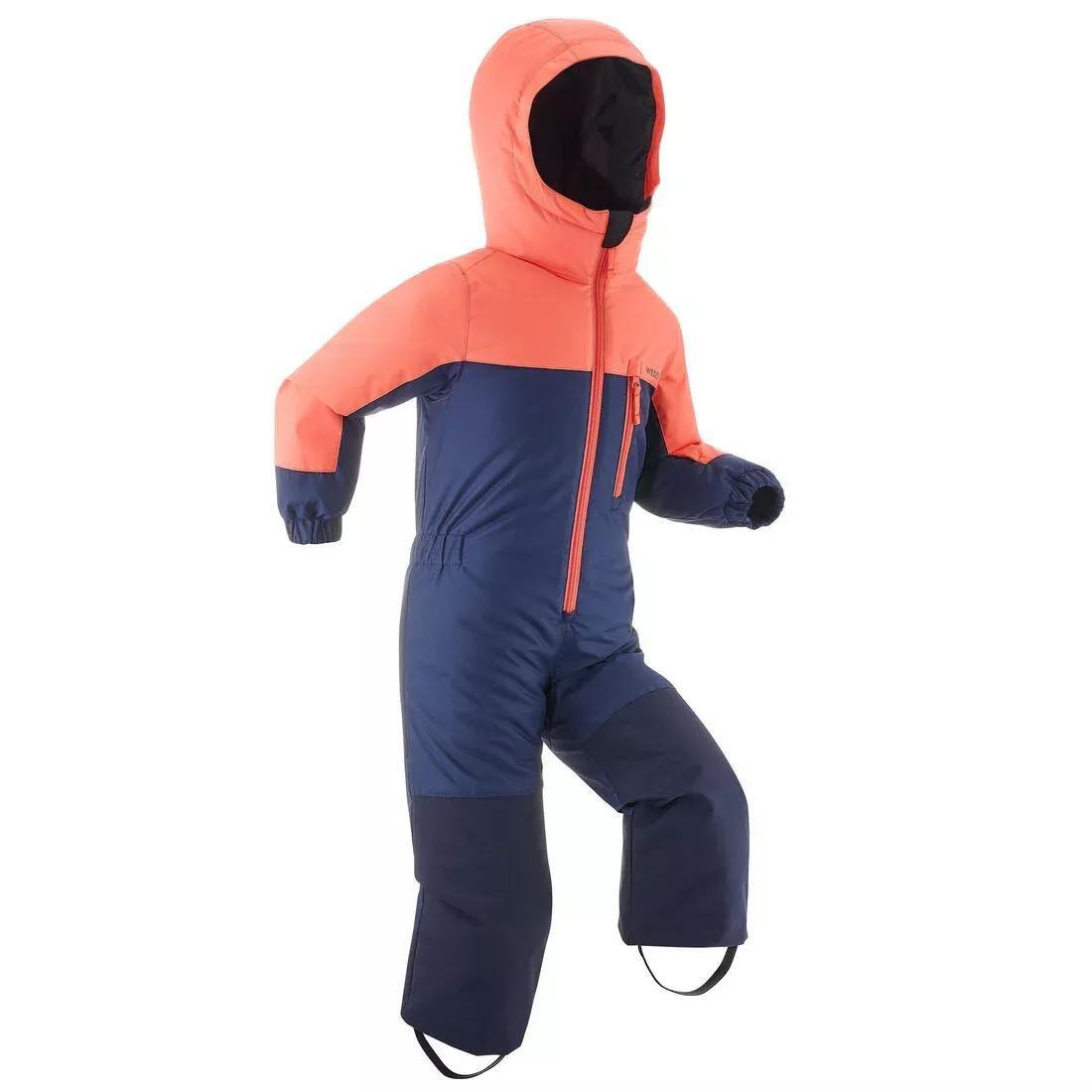 Kids Warm And Waterproof Ski Suit - 100 Coral, Blue, No Color, large image number 2