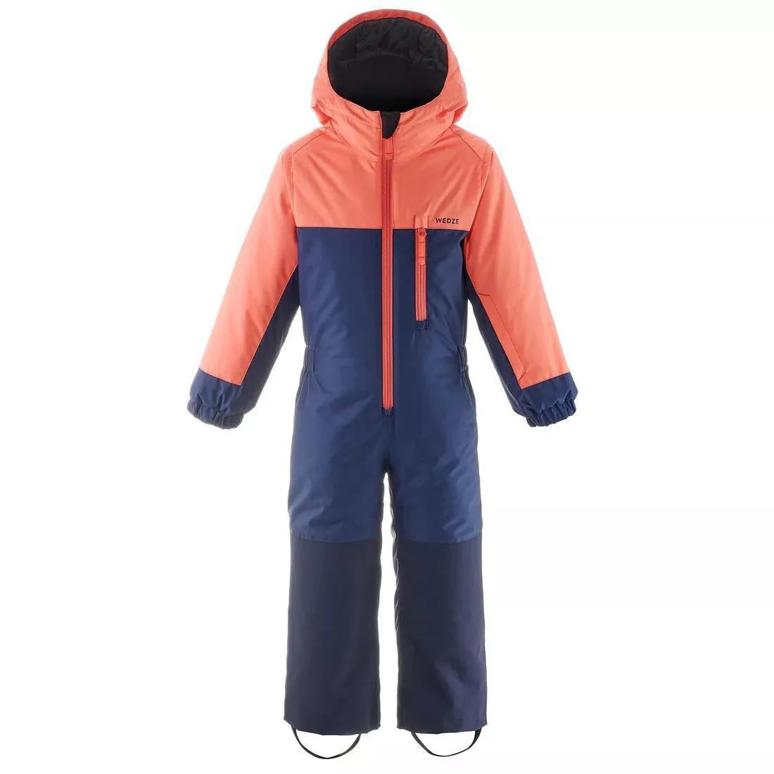 Kids Warm And Waterproof Ski Suit - 100 Coral, Blue, No Color, large image number 3