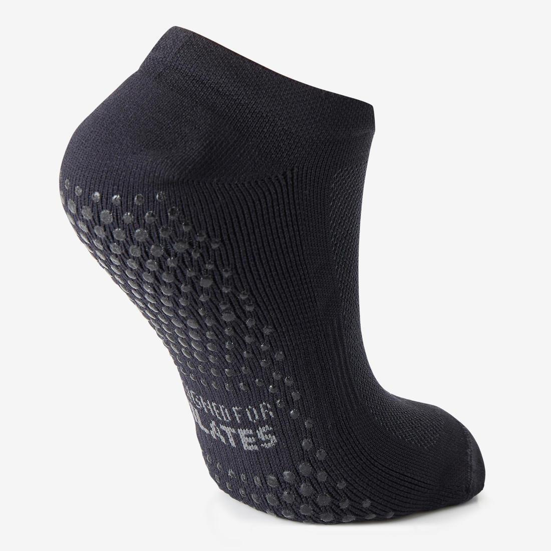 DOMYOS - Non-SlipFitness Breathable Socks, Black