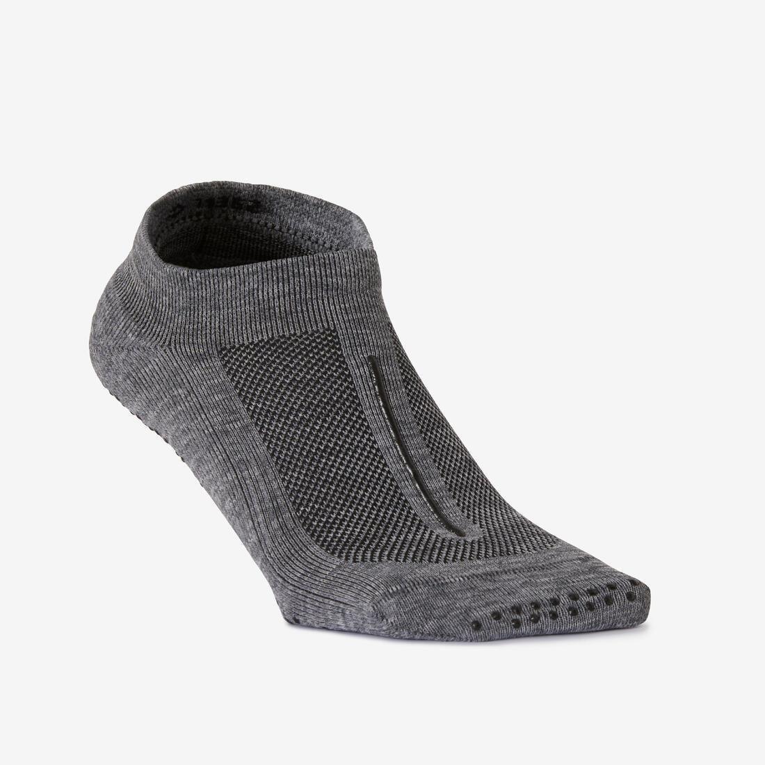 DOMYOS - Non-SlipFitness Breathable Socks, Black