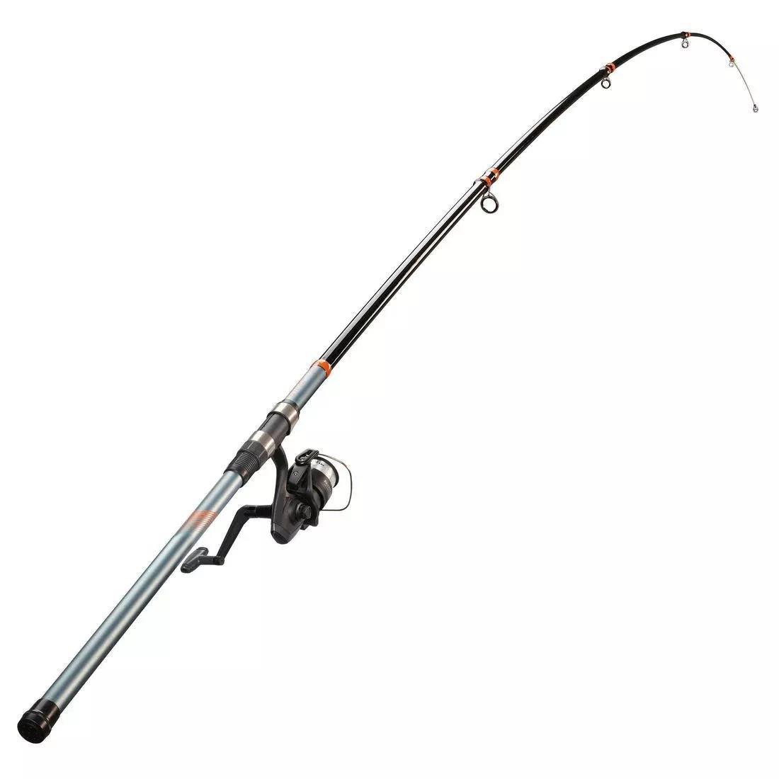 Surfcasting Fishing Rod And Reel Combo - SYMBIOS LIGHT-100 390 80-150 g, Blue, No Color, medium