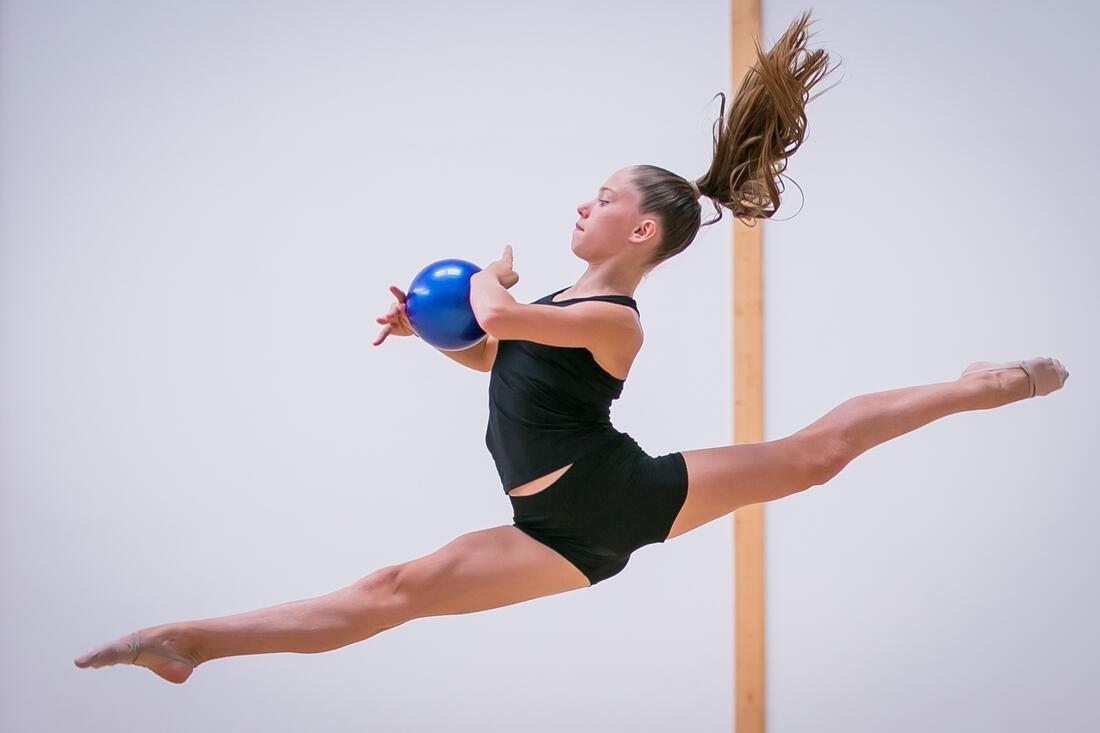 Rhythmic Gymnastics Ball, Glitter, Gold, No Color, medium