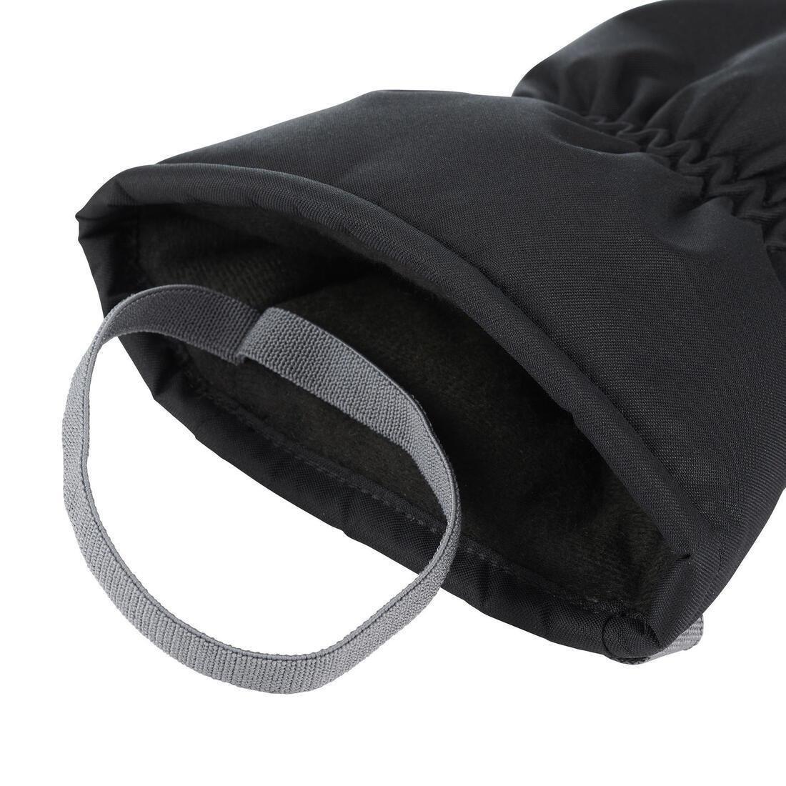 Unisex Ski Gloves - 100, Black, No Color, large image number 3