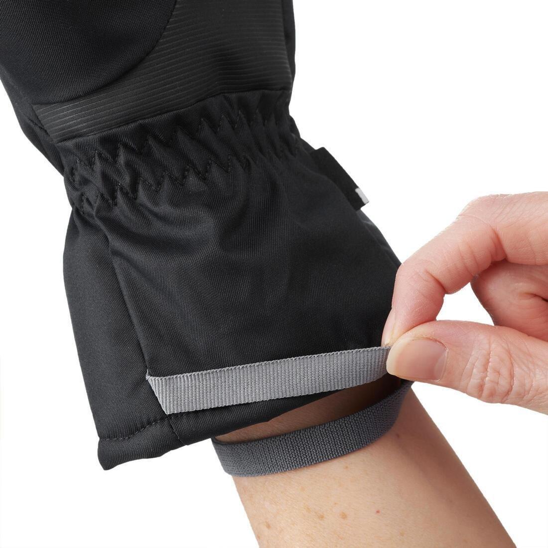 Unisex Ski Gloves - 100, Black, No Color, large image number 6