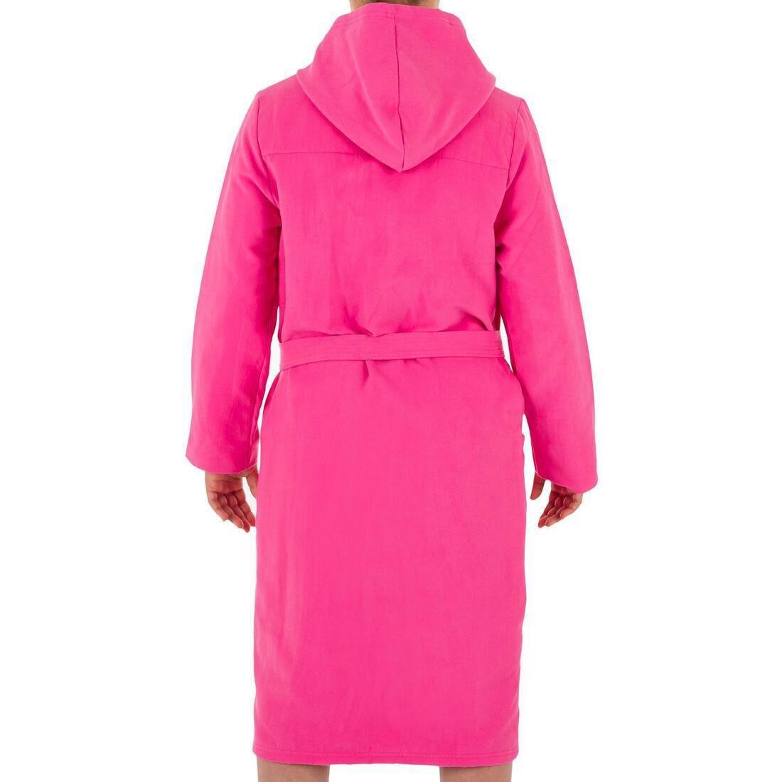 Compact Microfibre Pool Bathrobe With Hood, Magenta, , large image number 3