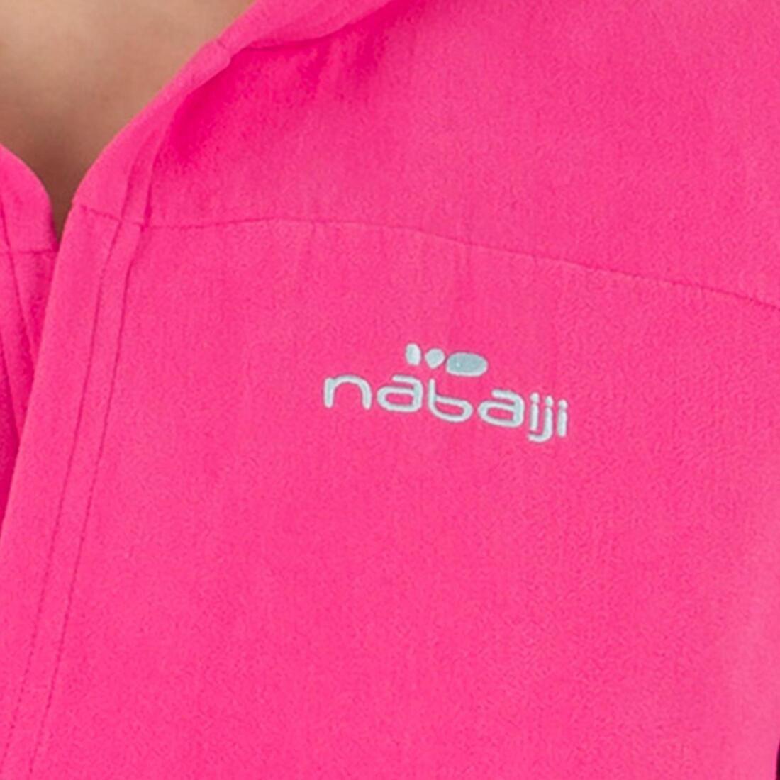 Compact Microfibre Pool Bathrobe With Hood, Magenta, , large image number 4