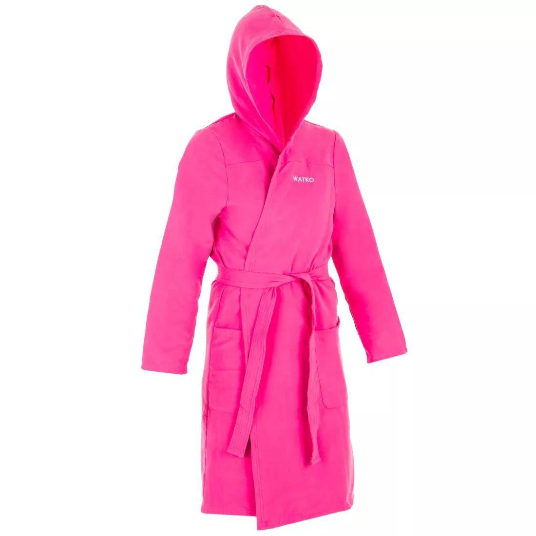 Compact Microfibre Pool Bathrobe With Hood, Magenta, , large image number 8