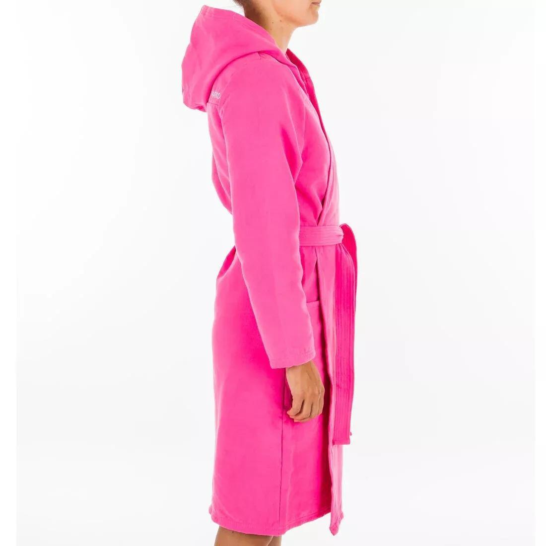 Compact Microfibre Pool Bathrobe With Hood, Magenta, , large image number 10