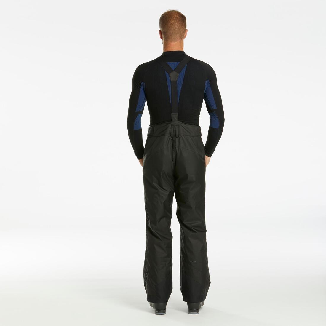 Men Warm Ski Trousers 180, Black, , large image number 4