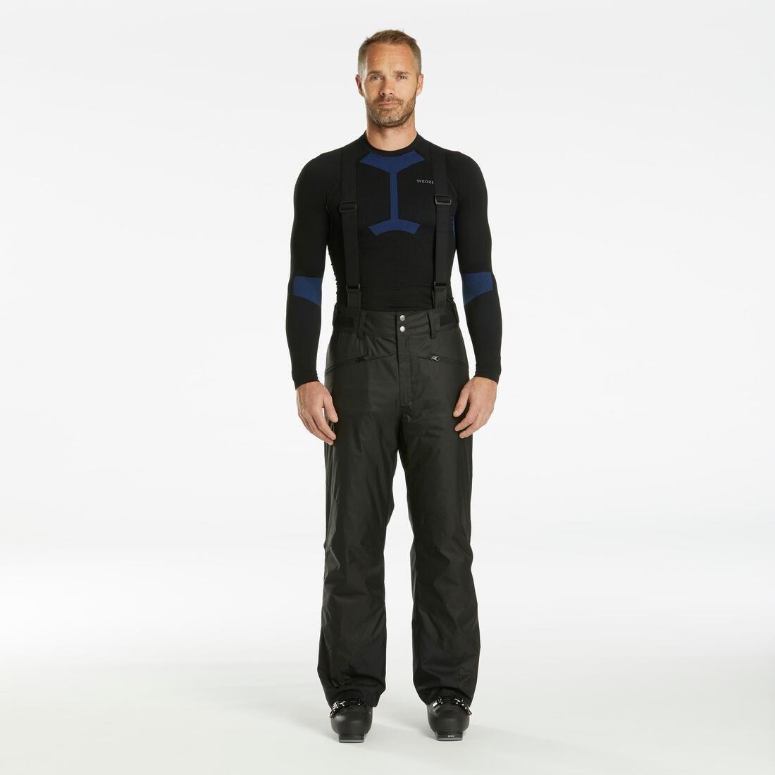 Men Warm Ski Trousers 180, Black, , large image number 6