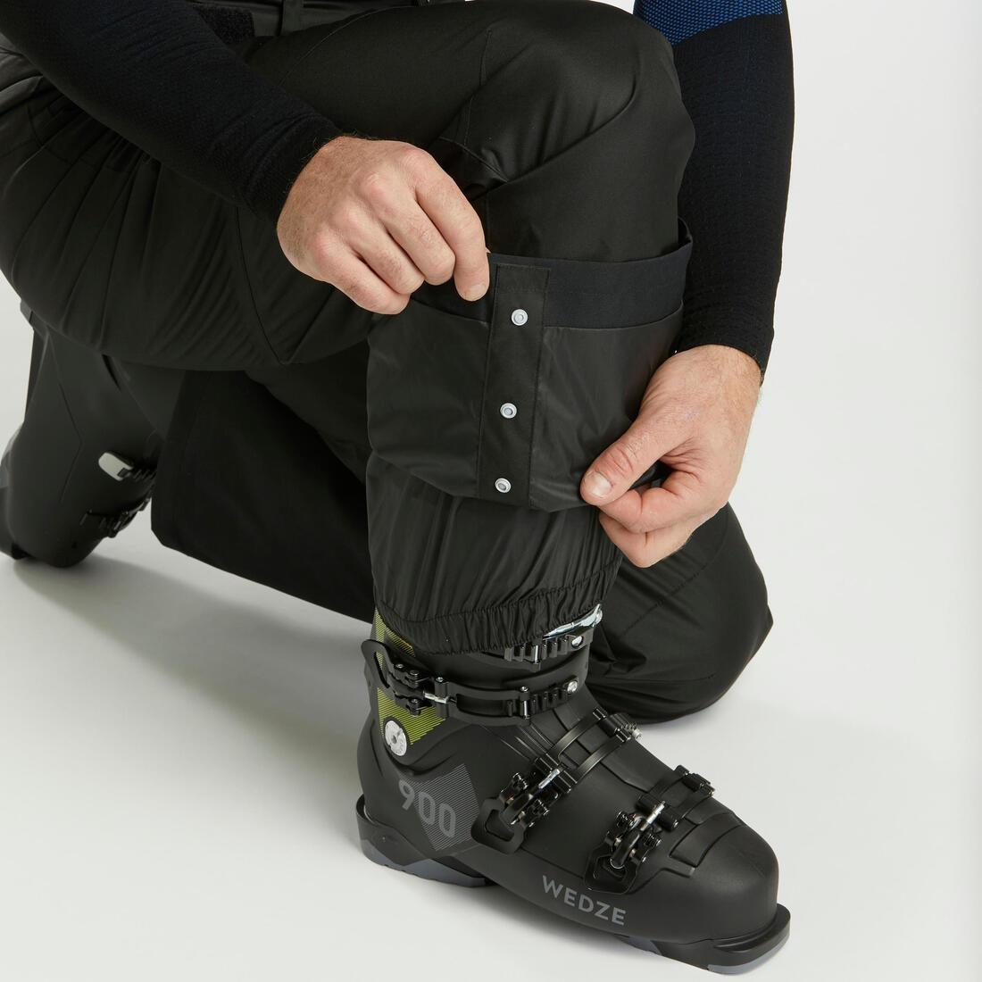 Men Warm Ski Trousers 180, Black, , large image number 7