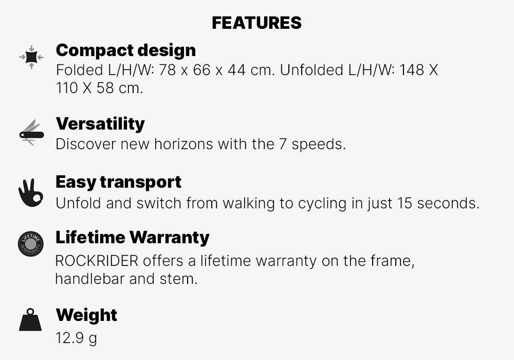 Tilt 500 Folding Bike, Fluo Orange, No Color, medium