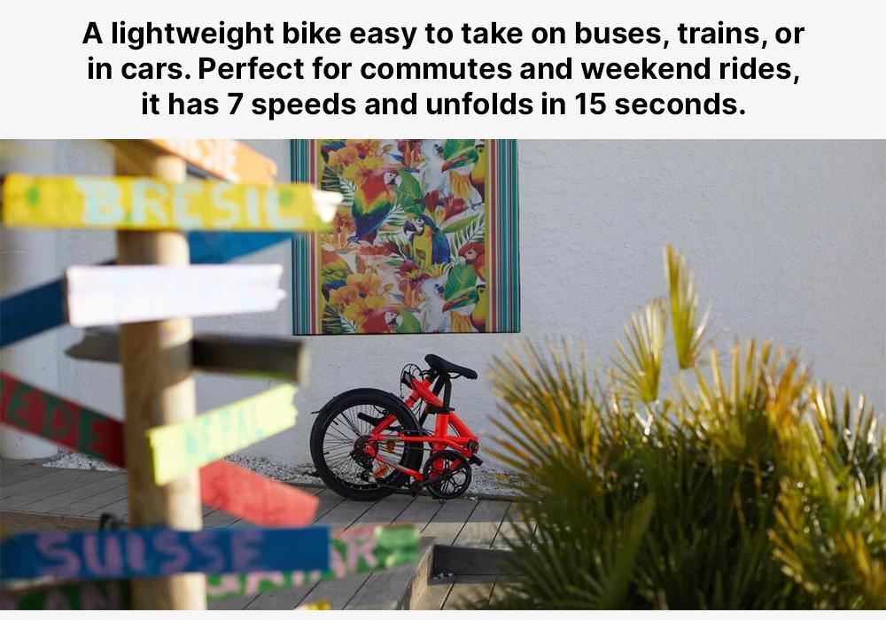 Tilt 500 Folding Bike, Fluo Orange, No Color, large image number 19