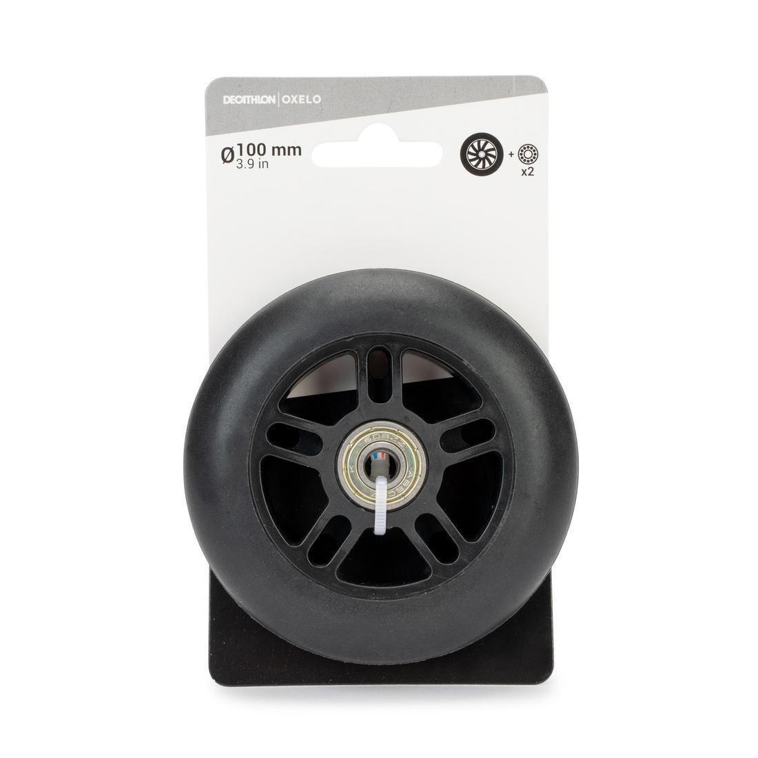 OXELO - Black  1 X  Scooter Wheel With Bearings, Black