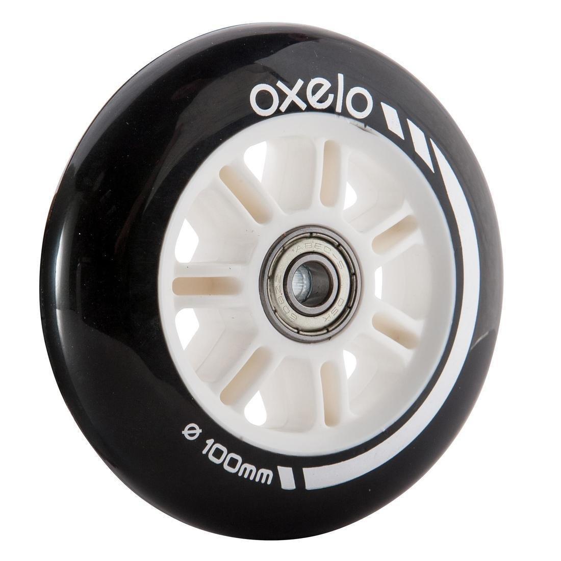 OXELO - Black  1 X  Scooter Wheel With Bearings, Black