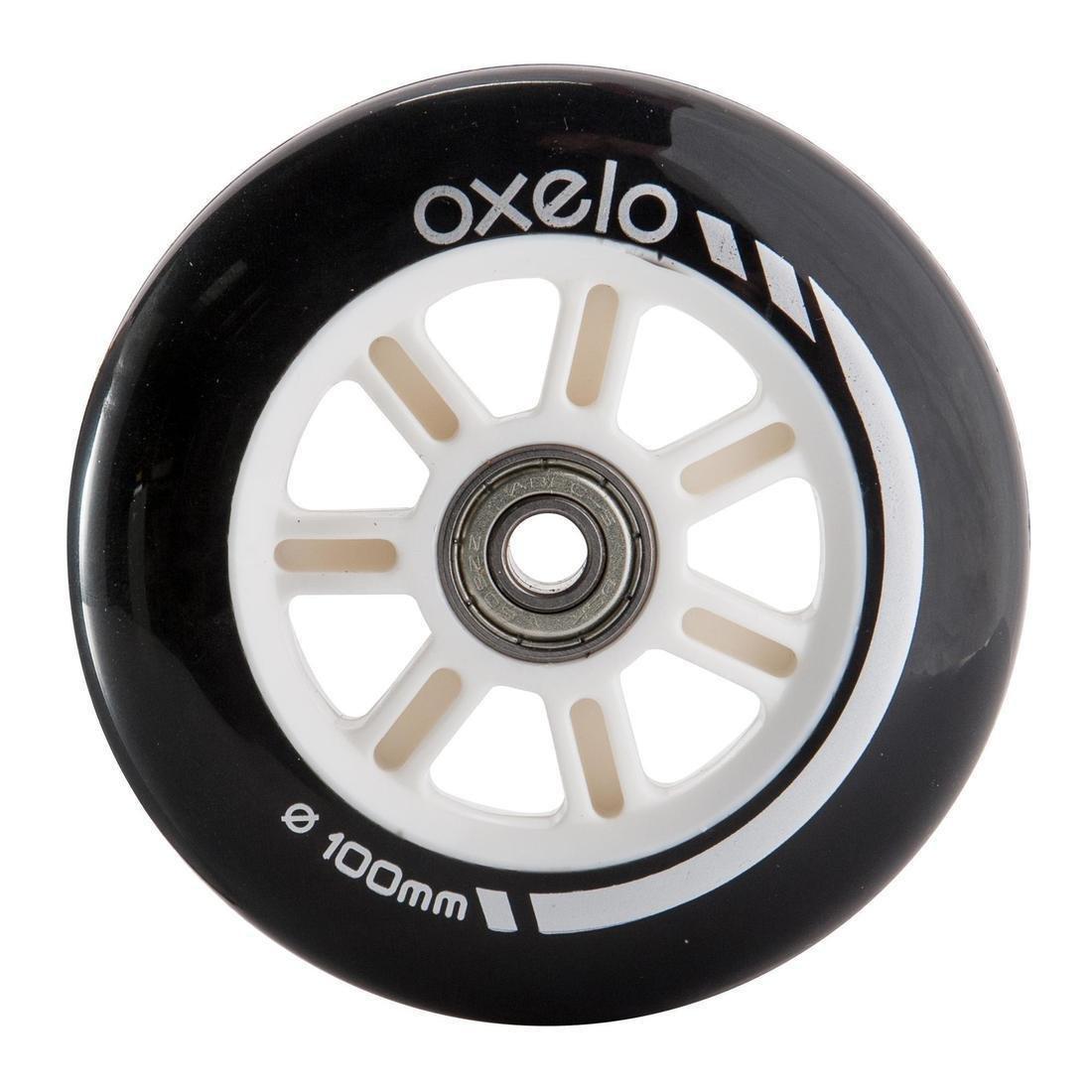 OXELO - Black Scooter Wheel With Bearings, Black